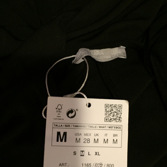 CLEARANCE NWT Zara Black Knotted Tunic Dress S - Picture 7 of 8